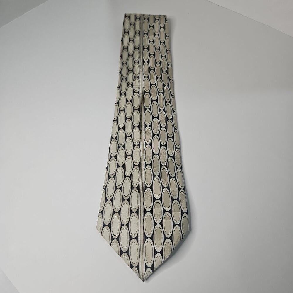 J.B. Scott Silk Geometric Necktie - 100% Silk - Handmade
